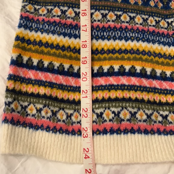Fair Isle Mockneck Sweater Oyster Multi Color* - Picture 10 of 12